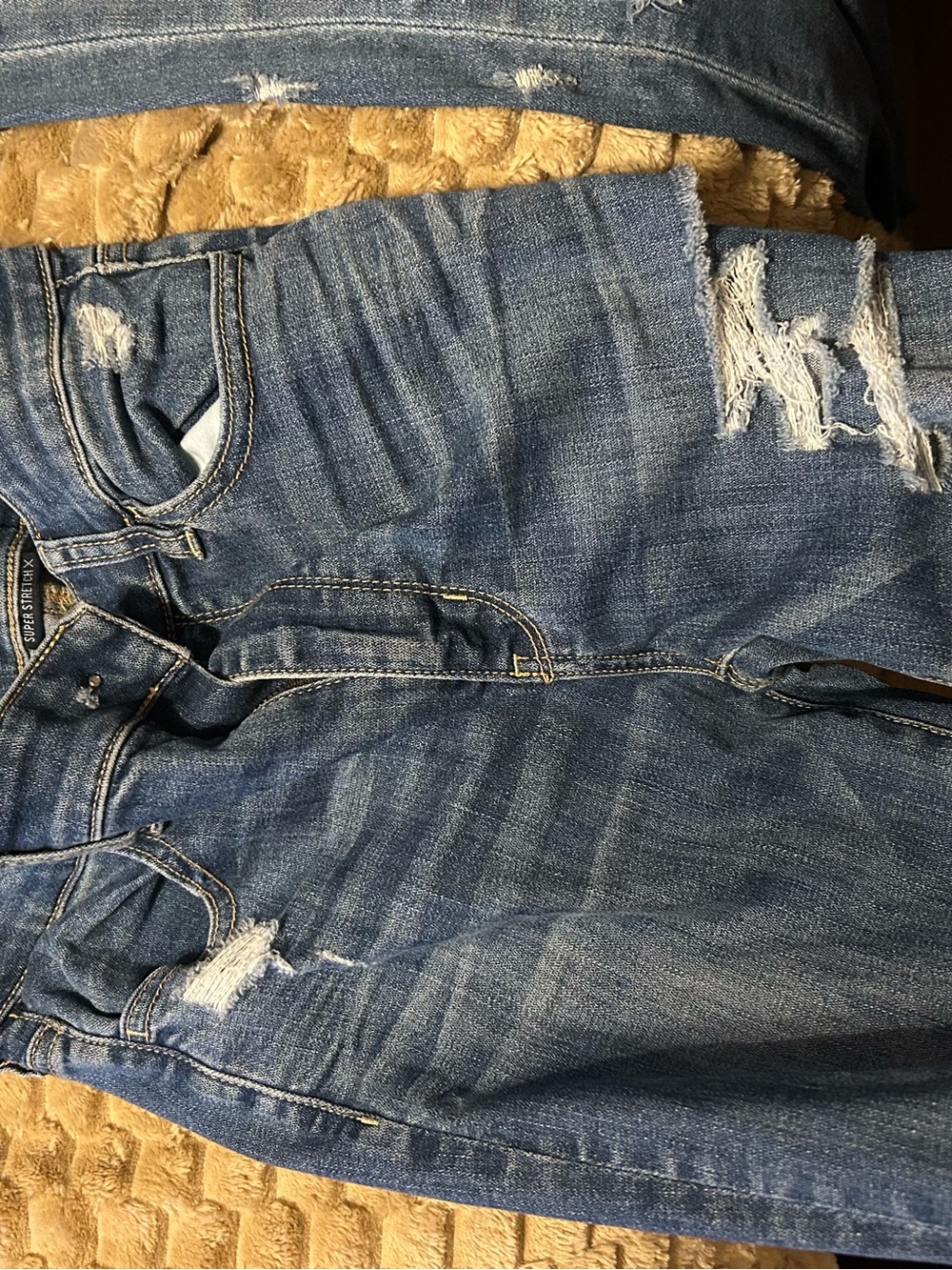 American Eagle Outfitters Women’s Skinny Jeans Blue with Distressed Rips bundle